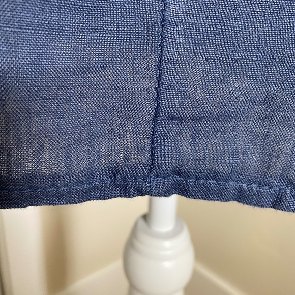 NAVY BLUE LONG 100% LINEN TUNIC / DRESS. Sz M. BOHO/LAGENLOOK. MADE IN ITALY - Picture 6 of 15